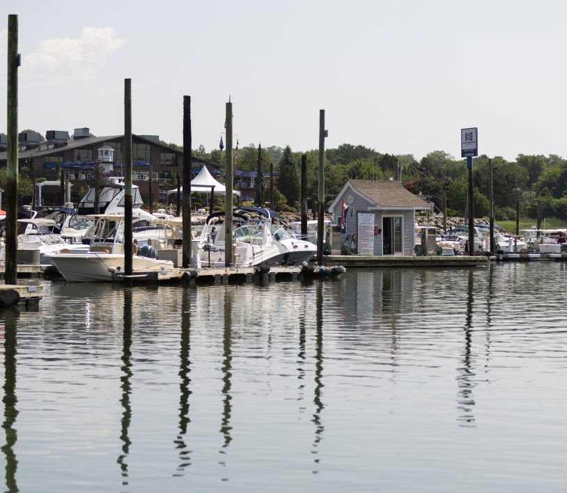 Danversport fuel dock from the water